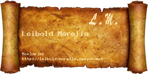 Leibold Morella névjegykártya